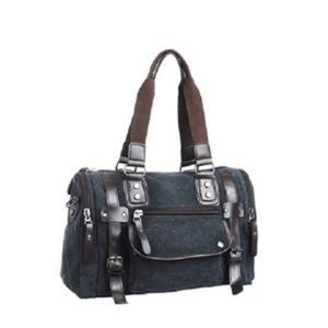 Fashionable and Functional Black Canvas Bag NEW